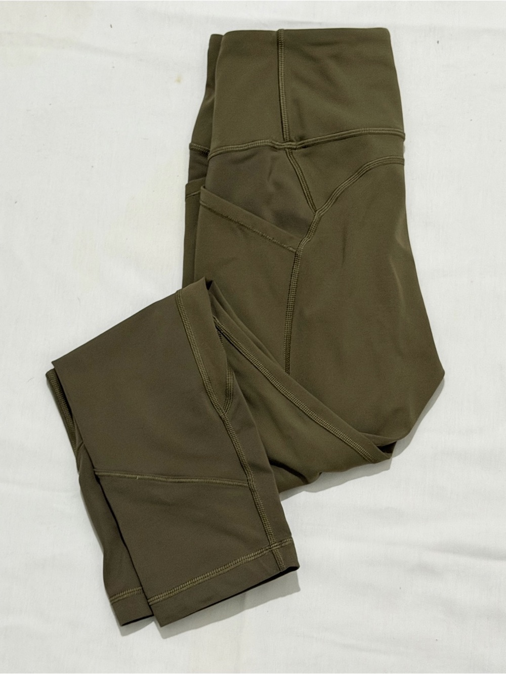 lululemon athletica Olive Green High-Rise Leggings with Side Pocket (no tag)